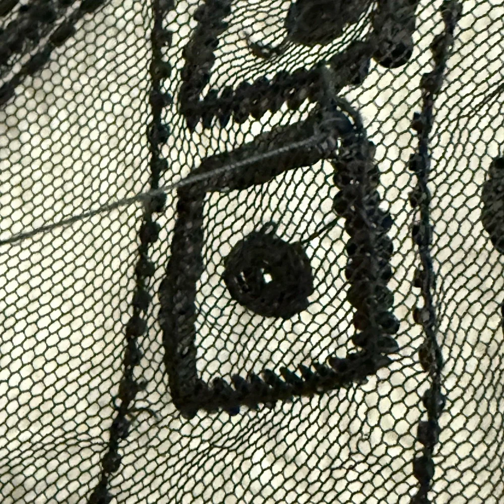 Dolce & Gabbana Sheer Lace Beaded Top Vintage Italy - Picture 13 of 13